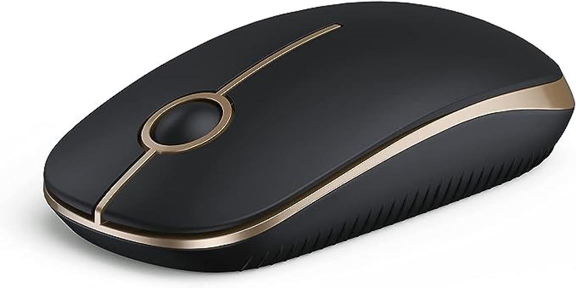 black and gold wireless mouse