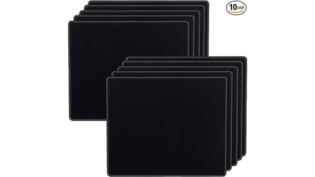 black stitched edge mousepad