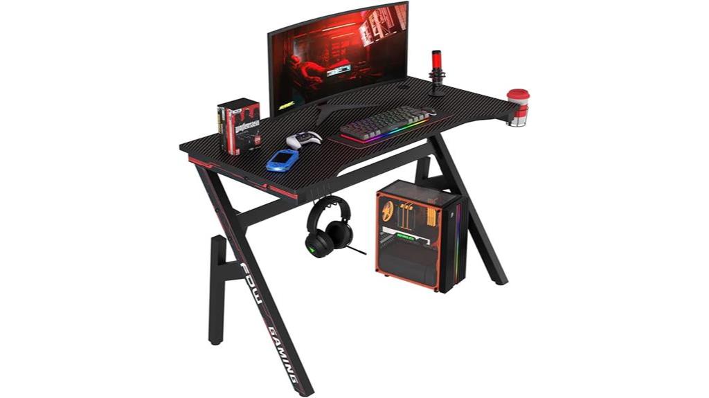 functional and spacious gaming desk