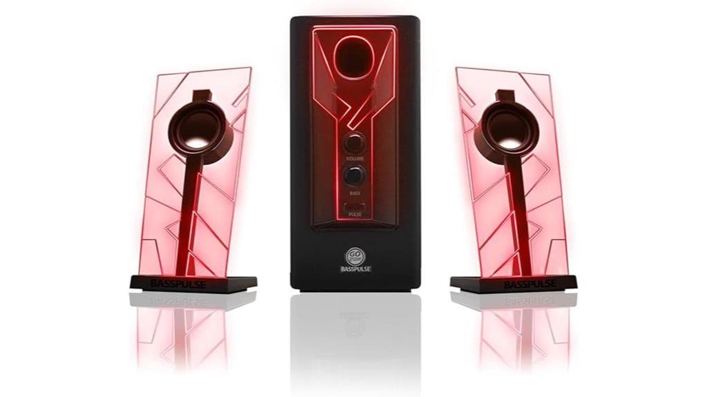 led lit computer speakers with subwoofer