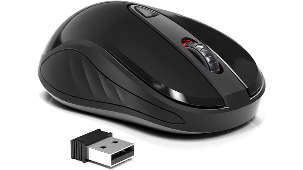 silent black wireless mouse