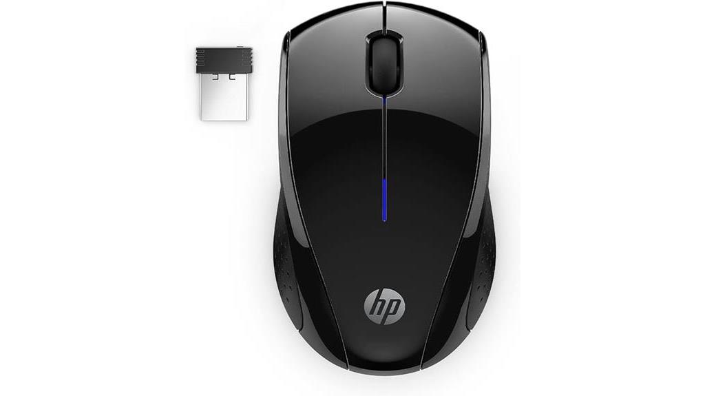 wireless black hp mouse