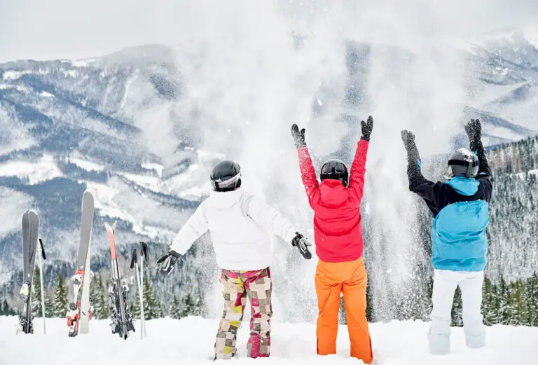 A people enjoying their Ski Holiday in USA with lots of snow